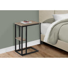 Monarch Specialties 3672 Accent Table - 25"H/Dark Taupe/Black Metal-Assembly required: Illustrated instructions and all hardware are provided for convenience (additional tools may be needed)