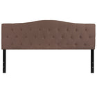 Flash Furniture Cambridge Tufted Upholstered King Size Headboard - Camel Fabric-Contemporary Style