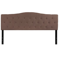 Flash Furniture Cambridge Tufted Upholstered King Size Headboard - Camel Fabric-Contemporary Style
