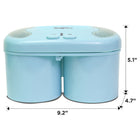 Koolatron Deluxe Double Treat Ice Cream Maker, Blue-Compact design, dishwasher safe.