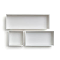 TRU RED 3 Piece Plastic Drawer Organizer - White-Use these organizers in your drawer or on your desk to hold paper clips, pencils, pens, and more