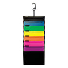 Pendaflex Hanging Organizer with Case - Letter Size - Black with Bright Colors-Hangs on wall for quick access to documents and folds up into carrying case for portable use