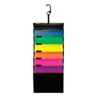 Pendaflex Hanging Organizer with Case - Letter Size - Black with Bright Colors-Hangs on wall for quick access to documents and folds up into carrying case for portable use