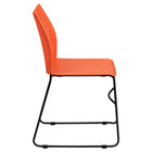 Flash Furniture HERCULES Series 661 lb. Capacity Orange Sled Base Stack Chair with Air-Vent Back-Stacks up to 5 Chairs High