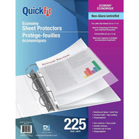 QuickFit Economy Top Load Sheet Protectors - Non-Glare - 225 Pack-Sheet/ Document Protector