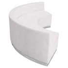 Flash Furniture HERCULES Alon Series Melrose LeatherSoft Reception Configuration, 3 Pieces, White-Add on pieces as your business grows