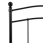 Flash Furniture Woodstock Decorative Black Metal Twin Size Headboard-Black Metal Frame