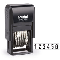 Trodat Printy 4836 Self-Inking Numbering Stamp - 6 Bands-Black Ink