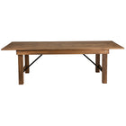 Flash Furniture HERCULES Series 8' x 40" Rectangular Antique Rustic Solid Pine Folding Farm Table-Rustic Style