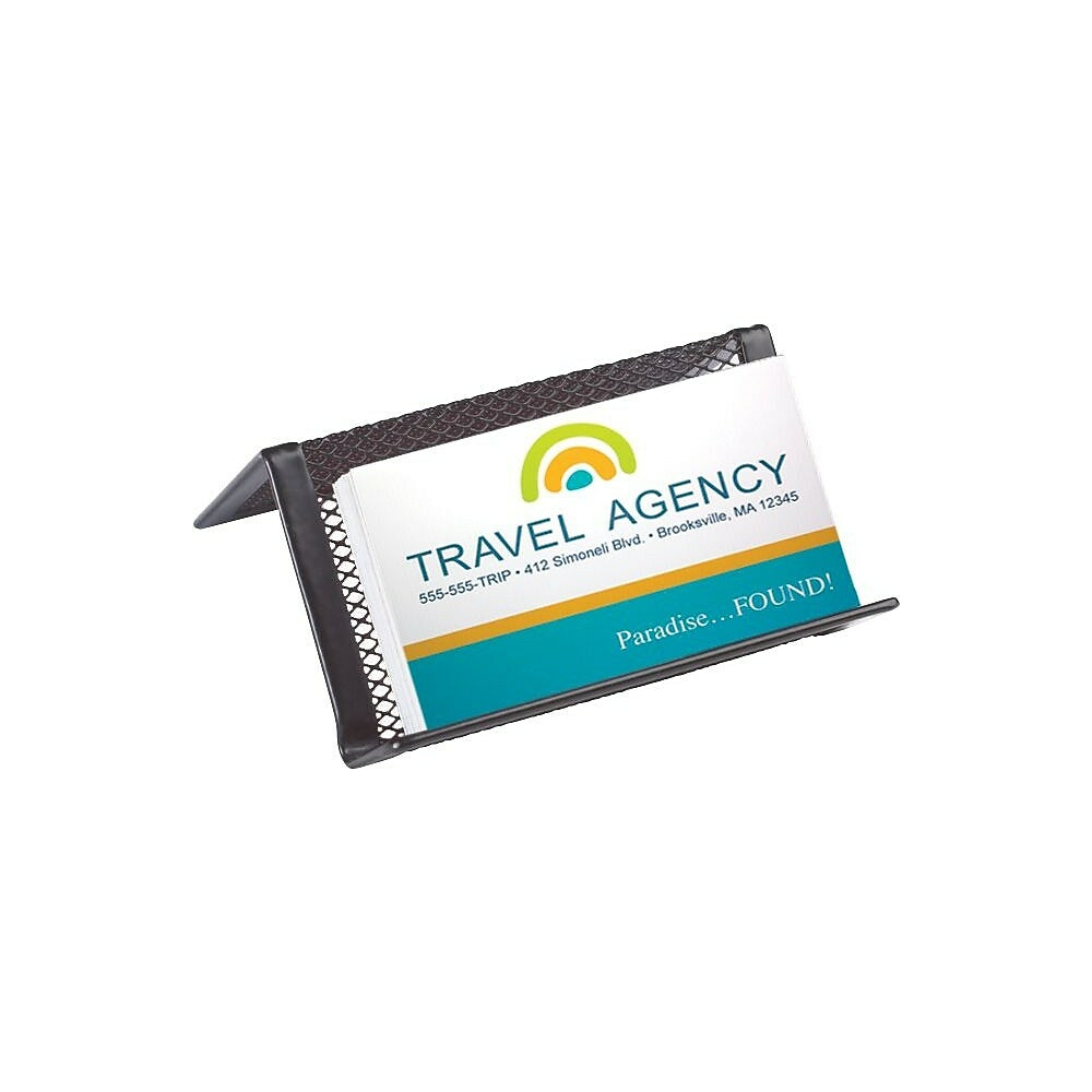 staples business card binder Staples Metal Mesh Business Card Holder - Black