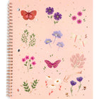 Hilroy Butterfly Notebook - 160 Pages - 10-1/2" x 8" - Pink-160 pages (80 sheets)