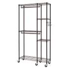 TRINITY  Mobile Closet Organizer, Bronze (TBFPBR-2702)-Shelves and sidebar adjustable in 1  increments