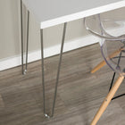 Walker Edison 42" Hairpin Leg Wood Writing Desk - White-Hairpin legs for a retro silhouette