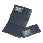 Roots Ladies Large Clutch Wallet with Removable Checkbook - Navy-RFID Protection
