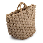 Truu Design Chunky Braided Jute Storage Basket, 11.75 x 11.75 inches, Beige-Material: made of high-quality, natural jute that is safe to have around children and promises a long lifecycle