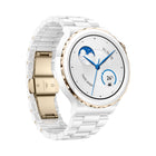 Huawei Watch GT 3 Pro 43mm Ceramic - Ceramic Case with Ceramic Strap - White-Nanocrystalline ceramic body, sapphire watch dial. This timepiece is finished by diamond powder polishing to achieve pure-white and flawless texture - fascinating to the eyes, also breathable and comfortable on the wrist.