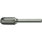 Solid Carbide Burrs, Cylinder Shape With Ball Nose, Shank Type C, TGI564, 3 Pack-INCH - RH Spiral Cut