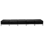 Flash Furniture HERCULES Imagination Series Black LeatherSoft Five Seat Bench-Contemporary Reception Set