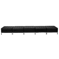 Flash Furniture HERCULES Imagination Series Black LeatherSoft Five Seat Bench-Contemporary Reception Set