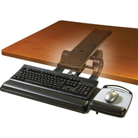 3M Adjustable Keyboard Tray (AKT180LE)-Sit/Stand easy adjust arm goes up to 10" above mounting surface