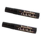 Marvy Uchida Jumbo-Point Liquid Chalk Markers - Erasable - Dustless - Black - 2 Pack-Colour: Black