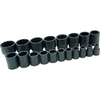 Gray Tools 19 Piece 1/2" Drive 12 Point SAE, Standard Impact Socket Set, 3/8"-1-1/2"-Contains Sizes: 3/8", 7/16", 1/2", 9/16", 5/8", 11/16", 3/4", 13/16", 7/8", 15/16", 1", 1-1/16", 1-1/8", 1-3/16", 1-1/4" 1-5/16", 1-3/8", 1-7/16" & 1-1/2".