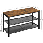 Vasagle Entryway Bench and Shoe Rack-Simulated wood finish