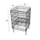 Eddie's Wire Dump Bins - 18" x 18" x 30" - Black (214109-1)-18" x 18" x 30"