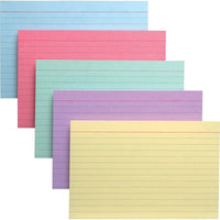 Oxford Ruled Index Cards, 4x6, Assorted, 100 Pack-Quality engineered with precision cuts for uniform size