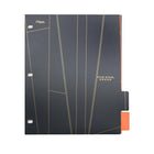 Five Star Style 5-Tab Poly Dividers - 11" x 9-3/8" - Assorted Patterns-Assorted colours: Blue, Peach, Ivory, Grey (colour choice not available for online orders)