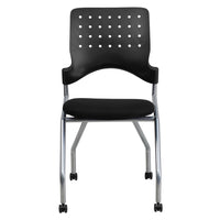 Flash Furniture Galaxy Mobile Nesting Chair with Black Fabric Seat-Training/Conference Room Chair