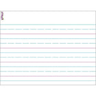 Trend Enterprises 17" x 22" Handwriting Paper, Wipe-Off Chart, White/Blue/Pink, 6/Pack (T-27307)-Wipe-offchart