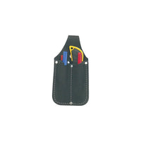 Kuny's Leather Pouch Utility 3 Pockets, Black (PH-34), 2 Pack-Material: Leather