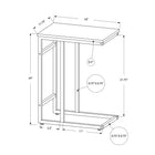 Monarch Specialties 2170 Accent Table - 24"H/Black/Black Metal-Solid back metal base delivers optimal stability