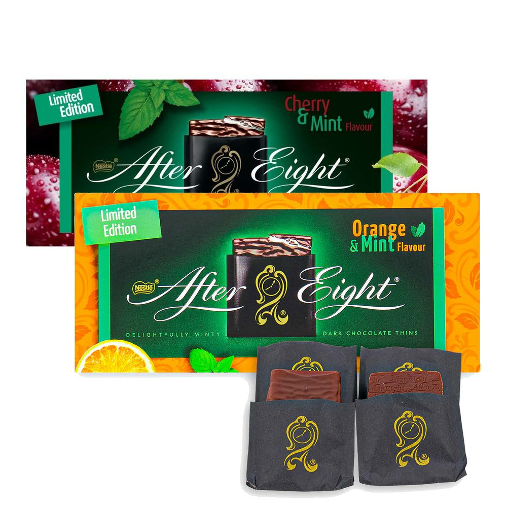 Nestle After Eight Dark Chocolate Thins Cherry & Mint and Orange & Mint ...