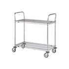 Stainless Steel Standard-Duty Utility Carts, 3-Shelves, 18" x 36" (MW706)-No. of Shelves: 3