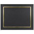 St. James Document/Certificate Holders - Gold Foil Border - Linen Finish - Black - 5 Pack - 83848-Add ceremony, elegance and sincerity to the act of giving recognition