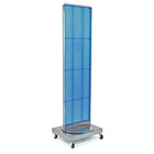 Azar Displays Pegboard Freestanding Floor Stand, 16" x 60", Blue (700253-BLU)-Made from pegboard