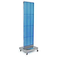 Azar Displays Pegboard Freestanding Floor Stand, 16" x 60", Blue (700253-BLU)-Made from pegboard