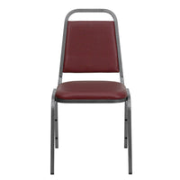 Flash Furniture HERCULES Series Trapezoidal Back Stacking Banquet Chair with Silver Vein Frame - Burgundy-Multipurpose Banquet Chair