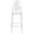 Flash Furniture Ghost Barstool with Oval Back - Transparent Crystal-Contemporary Bar Stool