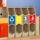 Flash Furniture Bright Beginnings Commercial Grade Wooden Pretend Play Recycling Station for Children-Perfect for Daycare Centers, Preschool Classrooms and Early Learning Academies