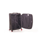 Air Canada Omni 20" Softside Carry On Spinner Luggage - Charcoal-Retractable push-button handle for convenient navigation