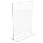 Deflecto Classic Image Double Sided Sign Holder - Portrait - 8 1/2"W x 11"H - Clear-Use for displaying special sales, product information, schedules and more