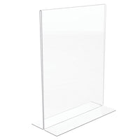 Deflecto Classic Image Double Sided Sign Holder - Portrait - 8 1/2"W x 11"H - Clear-Use for displaying special sales, product information, schedules and more