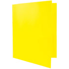 JAM Paper Plastic POP Two Pocket Clasp School Folders with Prong Clip Fasteners, Yellow, 96 Pack (382ECYED)-Material: Plastic