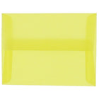 JAM Paper A6 Invitation Envelopes, 4.75 x 6.5, Yellow Translucent Vellum, 50 Pack (1591712I)-Primary yellow translucent envelope