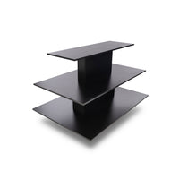 Can-Bramar Econoline 3 Level Rectangular Merchandising Display Table - 60" D x 42" W x 42" H - Black-3/4" thick durable melamine laminate surface.