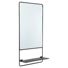 Truu Design Rectangular Mirror with Shelf, 23.5 x 12 inches, Black-Measurement: this decorative wall mirror measures 12"L x 23.5"H x 4"W in dimensions