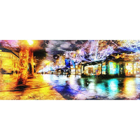 Designart Streets of Paris Cityscape Gallery-Wrapped Canvas Art, (PT2044-32X16)-Print